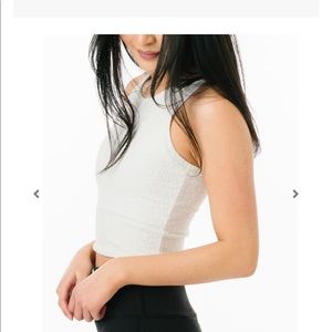 Zyia white leopard crop tank small New with tags